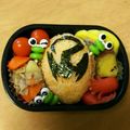ハナチビ's cooksnap of when they made キュウレンジャーサソリオレンジ♡キャラ弁.
