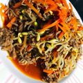 めめちみぃ's cooksnap of when they made ひき肉と豆もやしのピリ辛炒め.