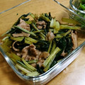 ma04tsu's cooksnap of when they made 小松菜と豚肉の甘辛ソース炒め.