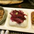 ♡ひな祭り♡'s cooksnap of when they made 冷や奴　しば漬け×麺つゆワサビ＊*.