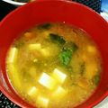 4double5's cooksnap of when they made なめこと豆腐と三つ葉のお味噌汁.