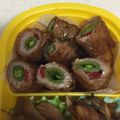 まみゆ67's cooksnap of when they made スナップエンドウと赤ピーマンの豚塩ロール.