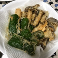 Minnie･∀･★'s cooksnap of when they made ピーマンとエリンギの天ぷら.