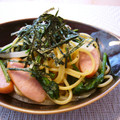 runa10's cooksnap of when they made ★ほうれん草とソーセージの和風パスタ★.