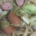 ココキキララ's cooksnap of when they made キャベツと玉ねぎとソーセージの焼きそば.