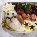 ma___111's cooksnap of when they made キャラ弁に☆簡単ミックスベジタブル串.