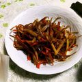 Jyohana's cooksnap of when they made 基本のきんぴらごぼう.