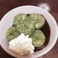 バビ❤️ママ's cooksnap of when they made 明日葉の白玉団子☆きな粉＆黒蜜添え.
