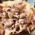 Hanachan13's cooksnap of when they made すき焼き風牛丼.