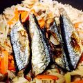 komaりり's cooksnap of when they made 香ばしさんまときのこの炊き込みご飯.