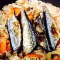 komaりり's cooksnap of when they made 香ばしさんまときのこの炊き込みご飯.
