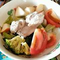 クックBNQ5PD☆'s cooksnap of when they made レンジ蒸し鶏胡麻ソースサラダ.
