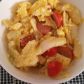 ayakaL7's cooksnap of when they made 漬物（浅漬け）とウィンナーのたまご炒め.