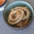 mimiko10's cooksnap of when they made ☆おこげがウマイ～やわらかイカ飯☆.