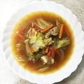RoomA's cooksnap of when they made 鶏肉とキャベツのトマト煮込みスープ.