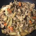 クック37HP79☆'s cooksnap of when they made 豚肉とゴボウの甘辛味噌ポン酢炒め.