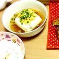 ちいさん's cooksnap of when they made ❤揚げ玉温奴❤.