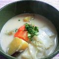 watyami's cooksnap of when they made さつま芋と白菜のミルク風味♡味噌汁.