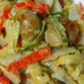 クック64OY6U☆'s cooksnap of when they made 肉だんごとキャベツのわさびマヨ炒め.