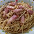 花柄エプロン's cooksnap of when they made たっぷりきのことベーコンの和風パスタ.