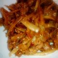 240YUTTA's cooksnap of when they made 豚肉とゴボウの甘辛味噌ポン酢炒め.