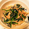独楽嵐's cooksnap of when they made レンジで簡単！ほうれん草と榎茸のごま和え.