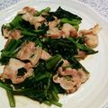 こなや's cooksnap of when they made 空心菜と豚肉のにんにく炒め.