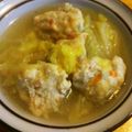 マミィー's cooksnap of when they made 簡単〜白菜と鶏団子のスープ.