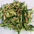 えつおくん's cooksnap of when they made 冷奴を豪華に♬チャーシュー胡瓜大葉のせ.