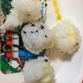 ☆saccho☆'s cooksnap of when they made ごま塩チーズおにぎり　幼児の朝食♪.