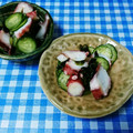 ととろ＆めい's cooksnap of when they made たこときゅうりの酢の物♡.