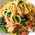 ひらゎみ's cooksnap of when they made ベーコンとほうれん草の和風パスタ❤.