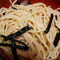ポポポポポフィ〜♡'s cooksnap of when they made めんつゆで超簡単にお店の味！明太子パスタ.