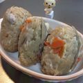 ☯つっきー☯'s cooksnap of when they made 鶏とごぼうの炊き込みご飯~おにぎり仕様.