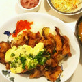 まみお✳'s cooksnap of when they made オッサンの竜田揚げ風マヨガリ豚丼.