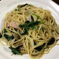 yudondon's cooksnap of when they made ほうれん草とベーコンの和風バター味.