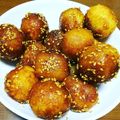 光希☆'s cooksnap of when they made 幼児も喜ぶ♪さつまいもボールで大学いも.