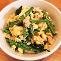 ゆらりんa's cooksnap of when they made ほうれん草と炒り玉子のツナマヨサラダ.