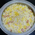 sweetroll6's cooksnap of when they made 土鍋で☆バターコーンとウインナーのピラフ.