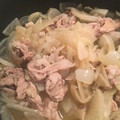Tomoyosan's cooksnap of when they made 大根と豚肉のうまうま煮物.