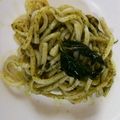 クックXX837M☆'s cooksnap of when they made バジルとチーズ ジェノベーゼ風 うどん.