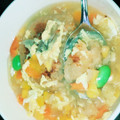 ペリーヌ★'s cooksnap of when they made 冷凍食品活用で簡単★焼きおにスープ.
