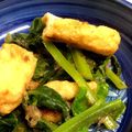 もりっこかふぇ's cooksnap of when they made ツルムラサキと油揚げ炒めメンツユと鰹節で.