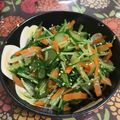 LINDA★8's cooksnap of when they made 水菜と人参ときゅうりのナムル.