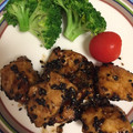 きらきらのんたん's cooksnap of when they made やわらか♪鶏むね肉の甘辛黒ごま焼き.