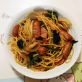 根菜好き's cooksnap of when they made ほうれん草とウィンナの和風パスタ.