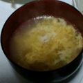 ヨシヨッシー's cooksnap of when they made レタスとベーコンの卵スープ.