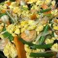 Nyaooomi's cooksnap of when they made 海老とスナップエンドウの玉子炒め.