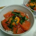 akilondon's cooksnap of when they made 【ズボラ飯】サーモンのめんつゆ漬け丼.
