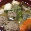 茶々くりこ。's cooksnap of when they made 豚ひき肉の鍋用肉団子.